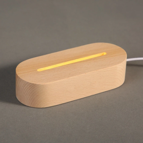 Wooden LED Night Light with Acrylic Message Board – USB Desk Lamp for Girl Bedroom Decor